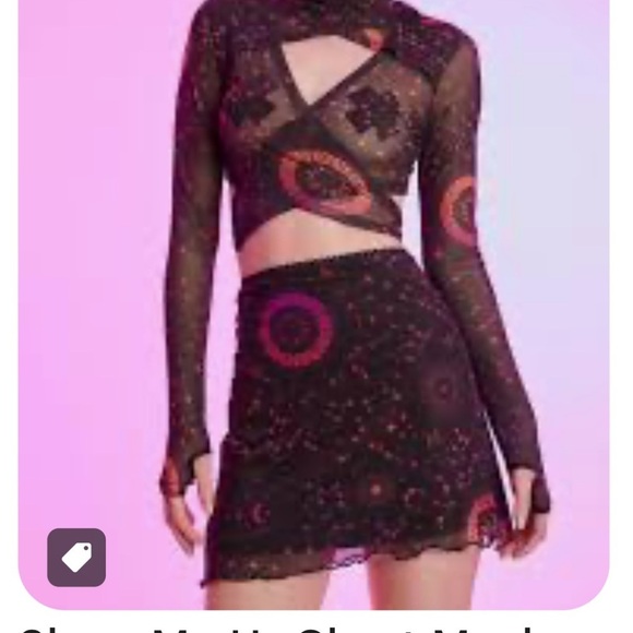 Dollskill Horoscopez Show Me Your Chart Mini skirt. NWT Small - Picture 11 of 11